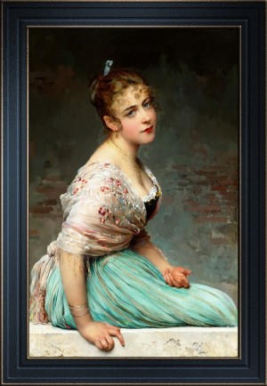 Contemplation by Eugene de Blaas Old Masters Classical Fine Art Reproduction